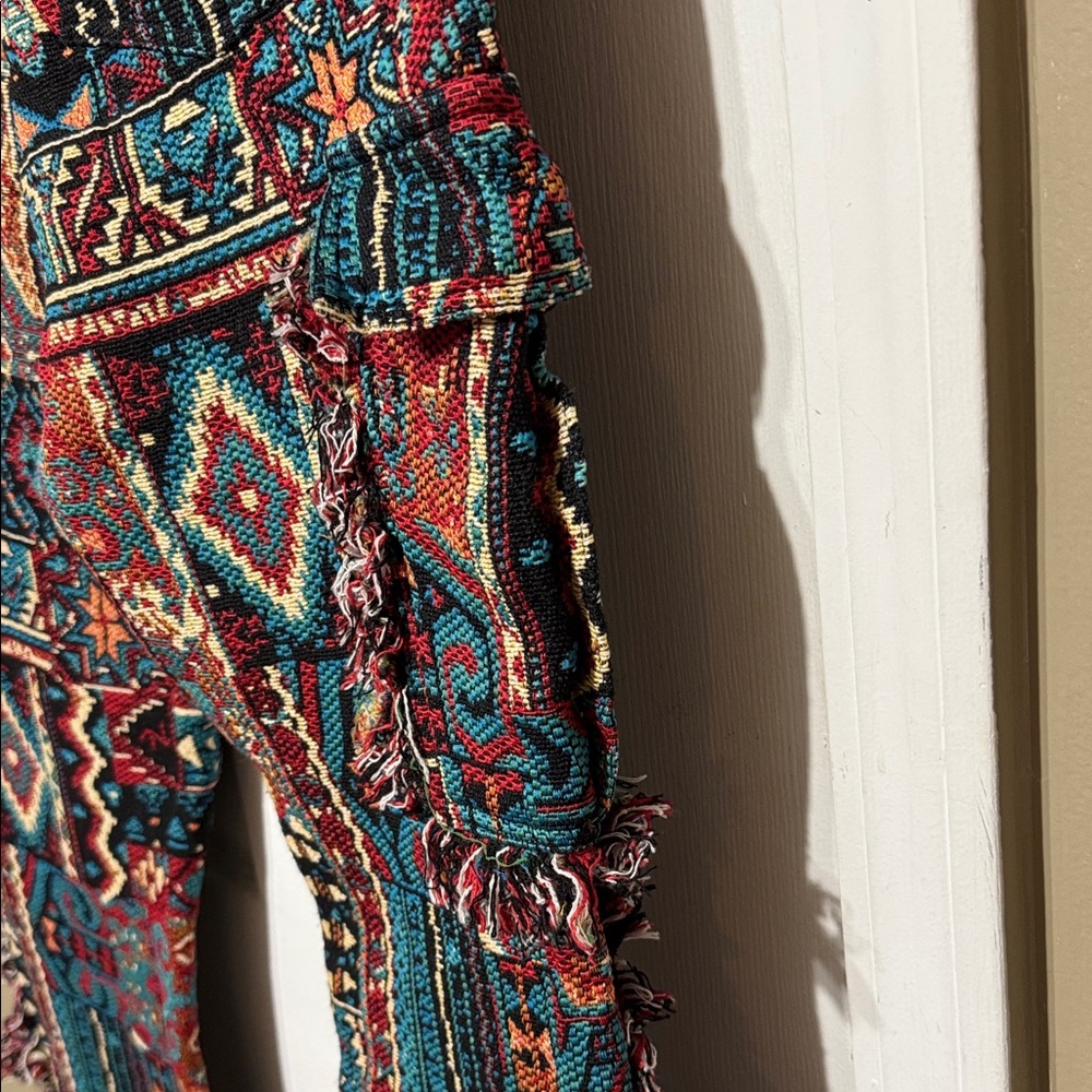 Vibrant Patterned Flare Pants NWT - image 5